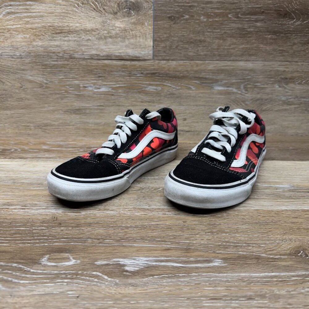 Vans Old Skool Heart Print Canvas/Suede Sneaker Women's Size 6